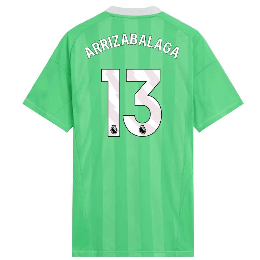 Danxen Heren Kepa Arrizabalaga #13 Lichtgroen Wit Keepersshirt 2025/26 T-Shirt