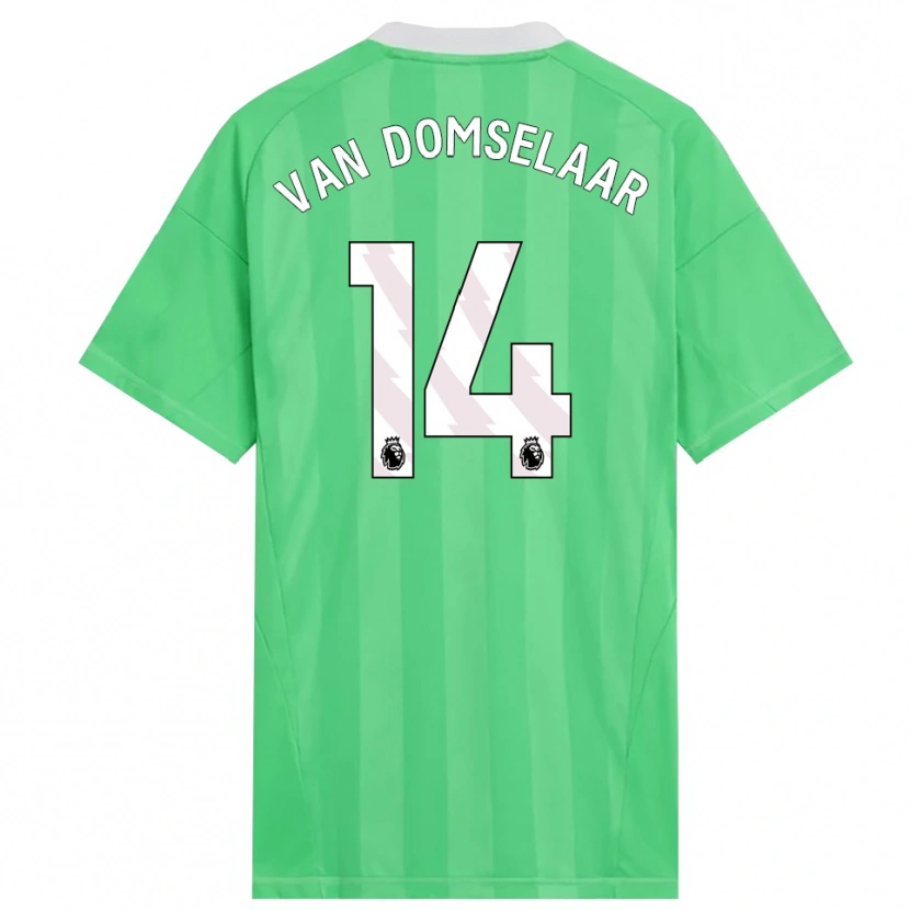 Danxen Heren Daphne Van Domselaar #14 Lichtgroen Wit Keepersshirt 2025/26 T-Shirt