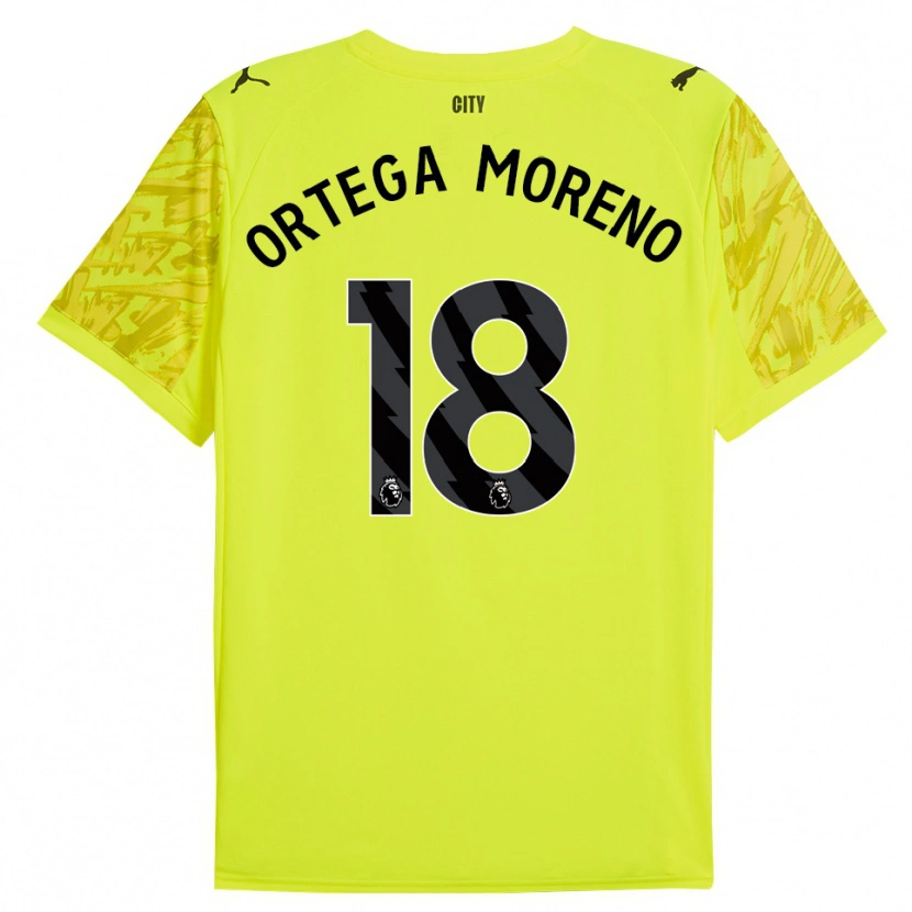Danxen Heren Stefan Ortega #18 Geel Oranje Zwart Keepersshirt 2025/26 T-Shirt