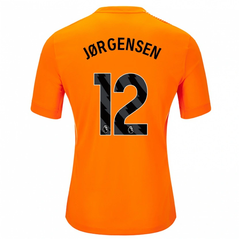 Danxen Heren Filip Jørgensen #12 Oranje Zwart Keepersshirt 2025/26 T-Shirt