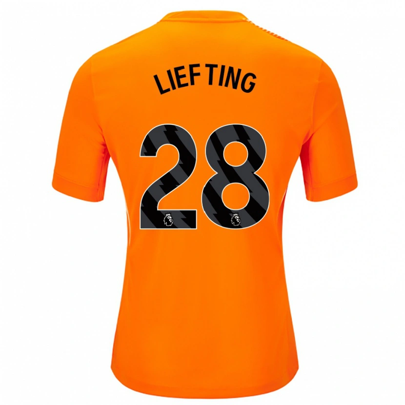 Danxen Heren Femke Liefting #28 Oranje Zwart Keepersshirt 2025/26 T-Shirt
