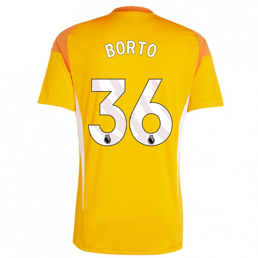 Danxen Heren Alex Borto #36 Oranje Wit Keepersshirt 2025/26 T-Shirt
