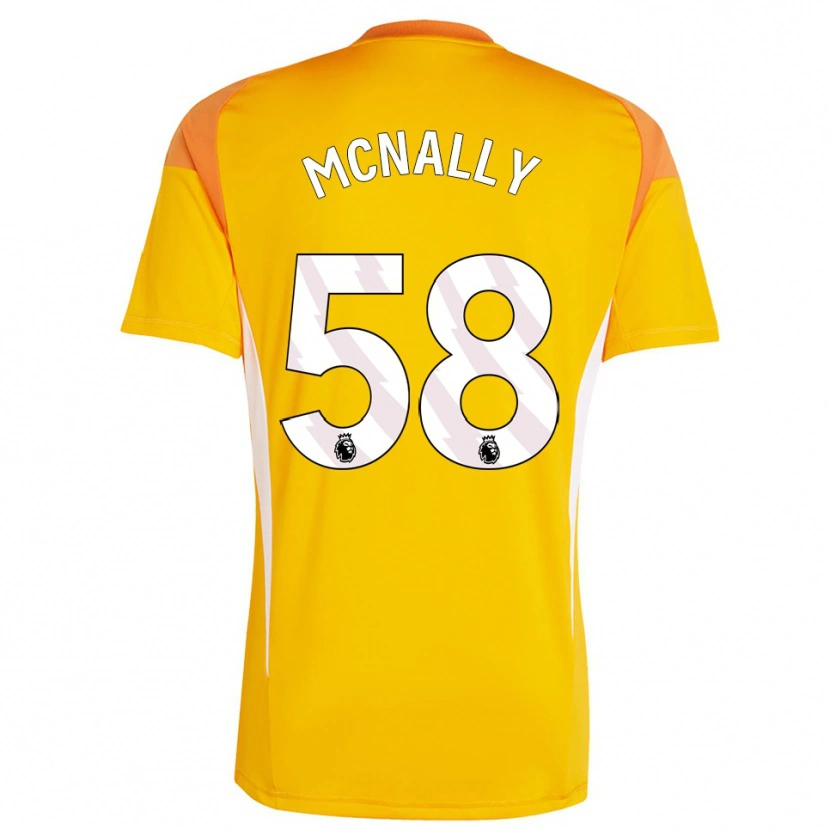 Danxen Heren Alfie McNally #58 Oranje Wit Keepersshirt 2025/26 T-Shirt