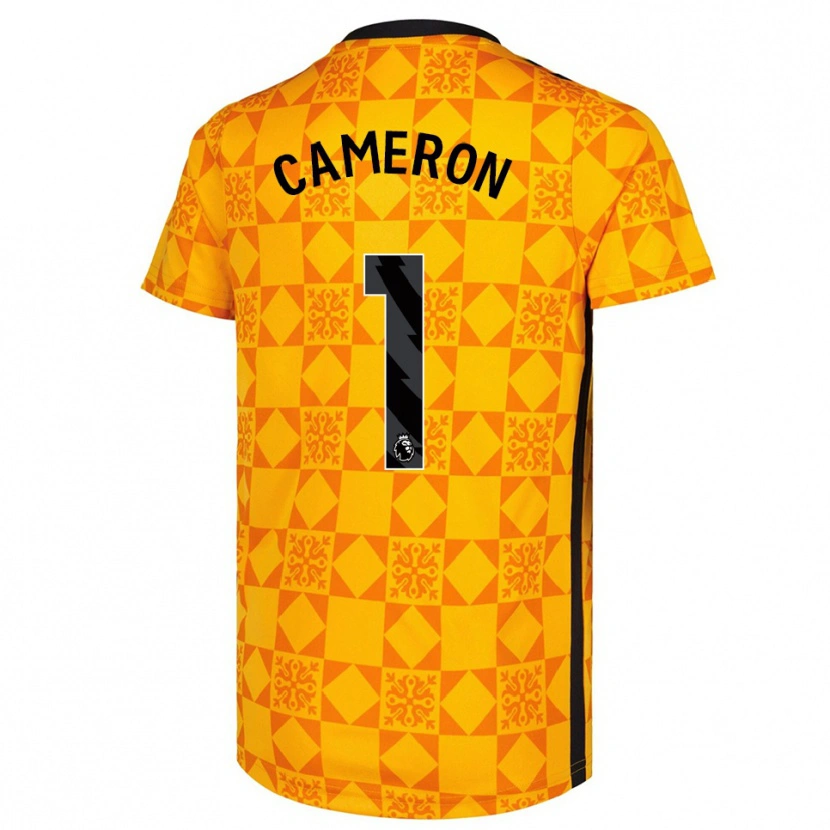 Danxen Heren Dan Cameron #1 Geel Zwart Keepersshirt 2025/26 T-Shirt