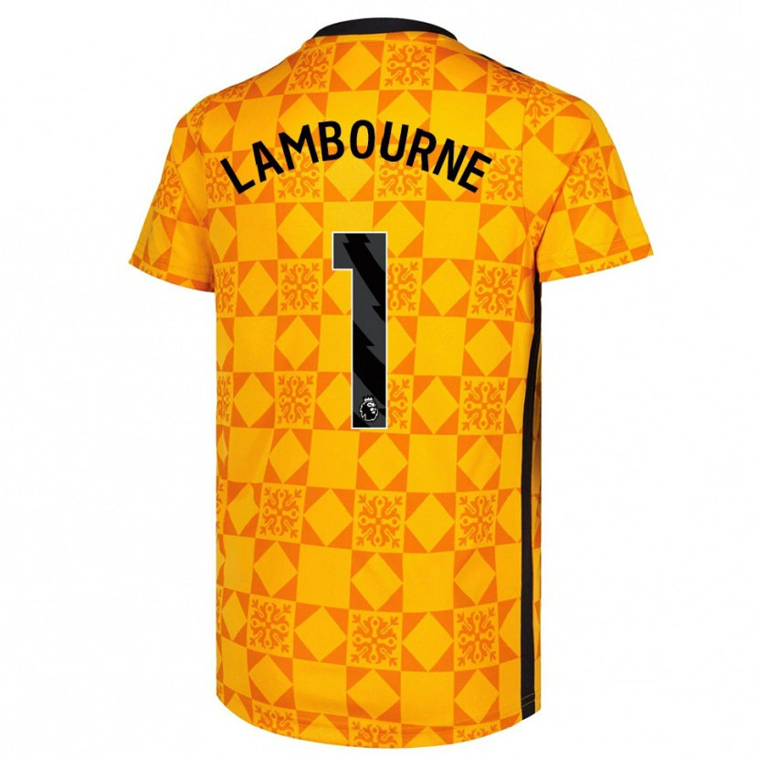 Danxen Heren Demi Lambourne #1 Geel Zwart Keepersshirt 2025/26 T-Shirt