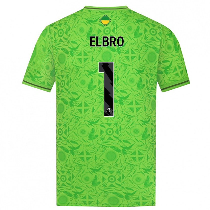 Danxen Heren Maddie Elbro #1 Groen Zwart Keepersshirt 2025/26 T-Shirt