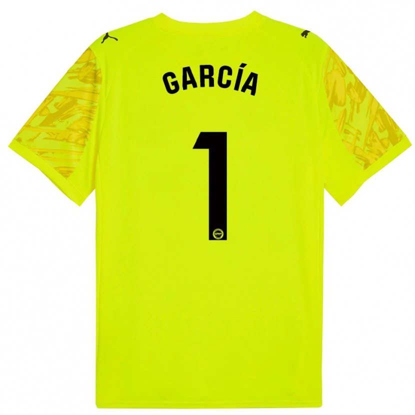 Danxen Heren Gaizka García #1 Geel Zwart Keepersshirt 2025/26 T-Shirt