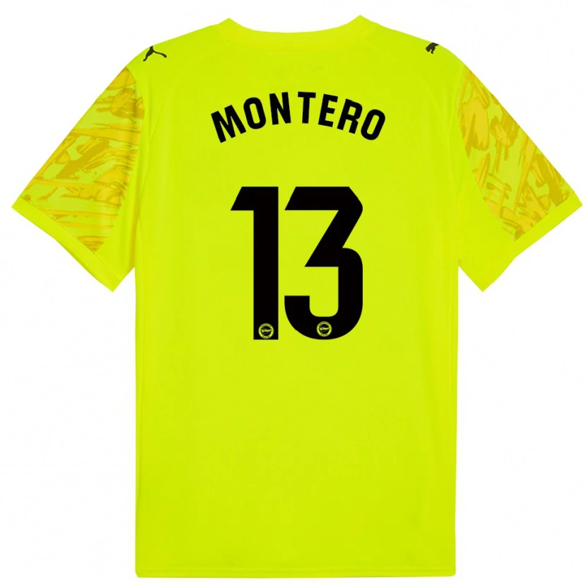 Danxen Heren Rubén Montero #13 Geel Zwart Keepersshirt 2025/26 T-Shirt