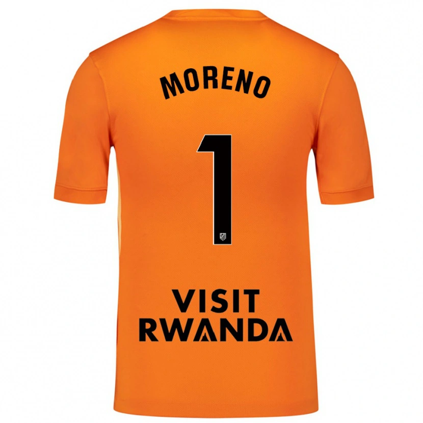 Danxen Heren Álvaro Moreno #1 Oranje Zwart Keepersshirt 2025/26 T-Shirt