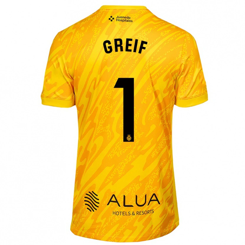 Danxen Heren Dominik Greif #1 Oranje Zwart Keepersshirt 2025/26 T-Shirt