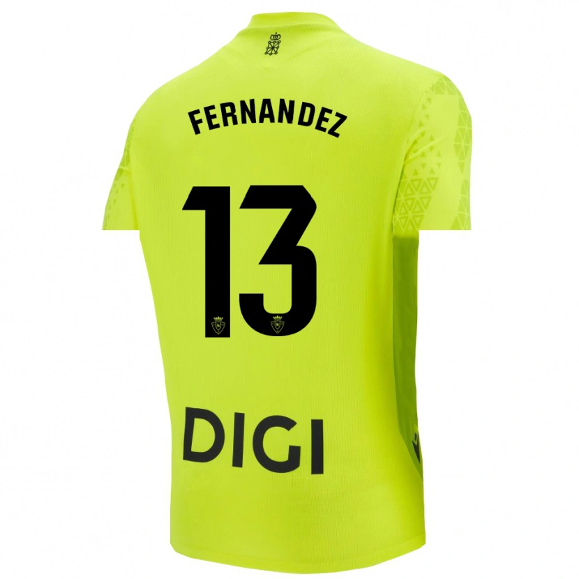 Danxen Heren Aitor Fernández #13 Fluorescerend Groen Keepersshirt 2025/26 T-Shirt