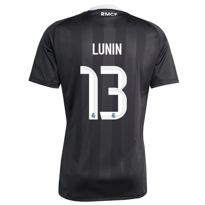 Danxen Heren Andriy Lunin #13 Zwart Wit Keepersshirt 2025/26 T-Shirt