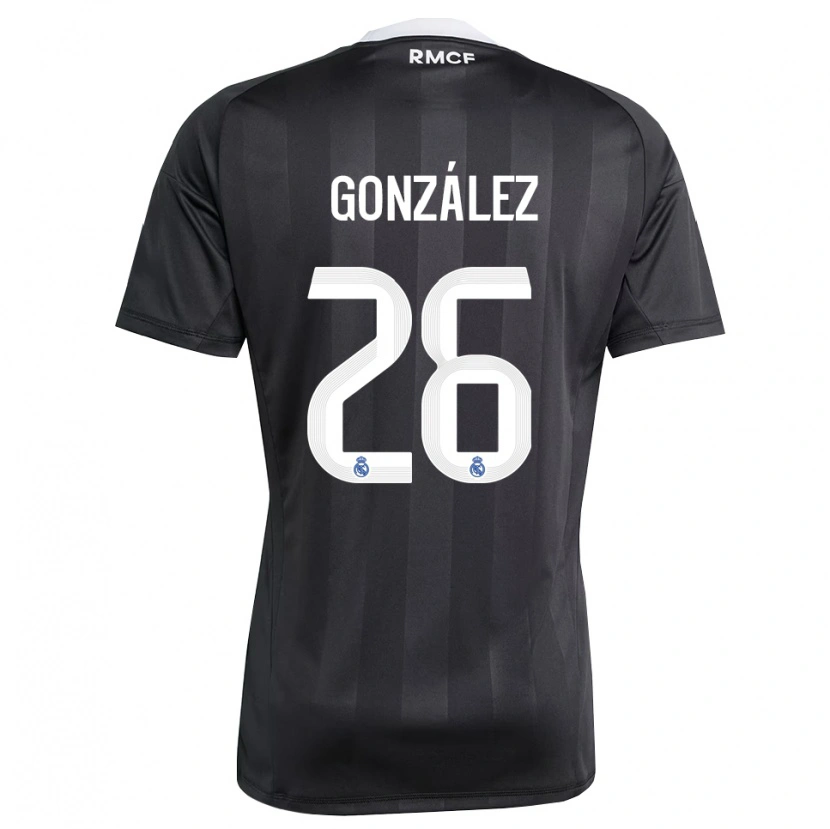 Danxen Heren Fran González #26 Zwart Wit Keepersshirt 2025/26 T-Shirt