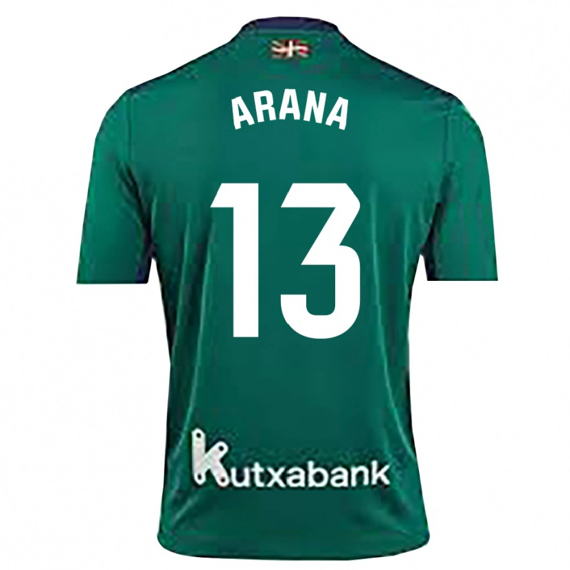 Danxen Heren Egoitz Arana #13 Marineblauw Groen Keepersshirt 2025/26 T-Shirt