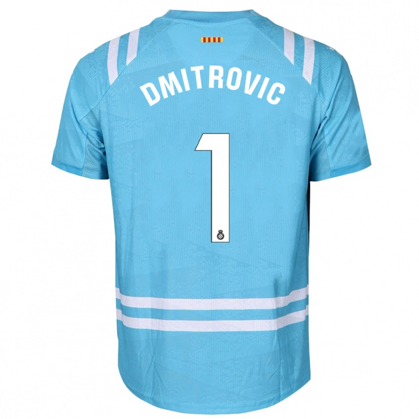 Danxen Heren Marko Dmitrovic #1 Lichtblauw Wit Keepersshirt 2025/26 T-Shirt