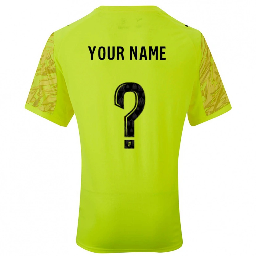 Danxen Heren Olympique Marseille Fluorescerend Groen Zwart Keepersshirt 2025/26 T-Shirt