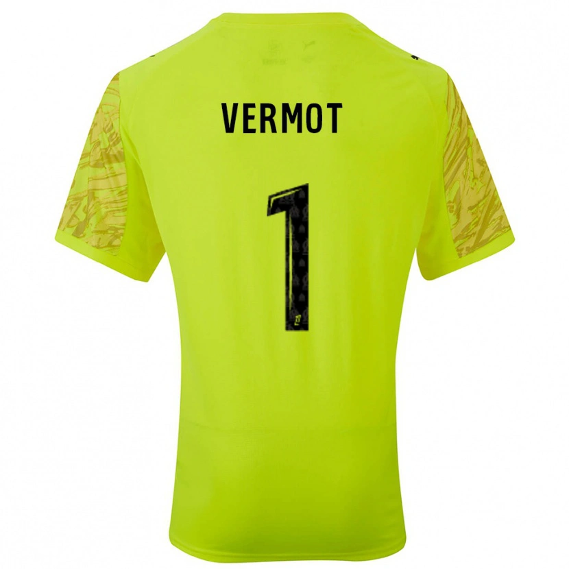Danxen Heren Théo Vermot #1 Fluorescerend Groen Zwart Keepersshirt 2025/26 T-Shirt