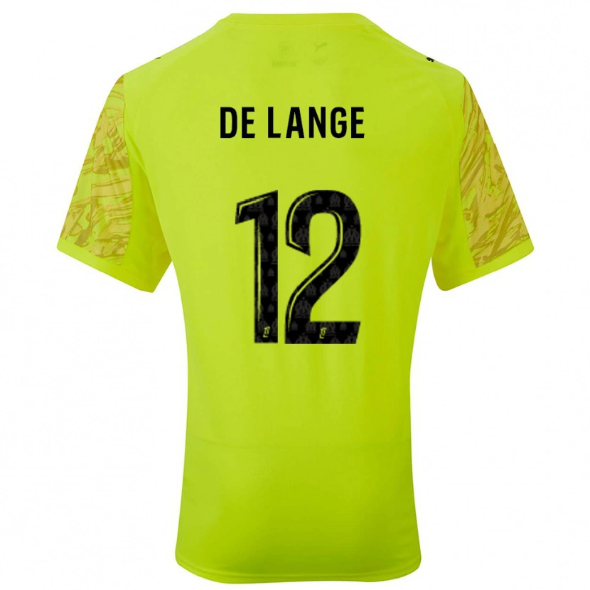 Danxen Heren Jeffrey de Lange #12 Fluorescerend Groen Zwart Keepersshirt 2025/26 T-Shirt