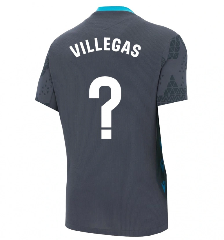Danxen Heren Sergio Villegas #0 Donkergrijs Zwart Keepersshirt 2025/26 T-Shirt