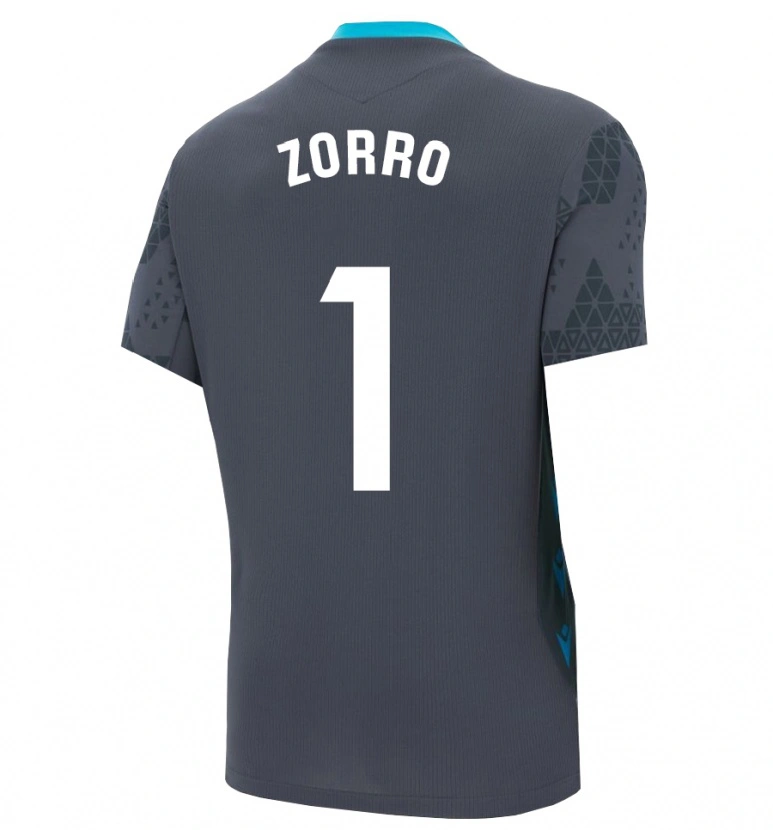 Danxen Heren Zorro #1 Donkergrijs Zwart Keepersshirt 2025/26 T-Shirt