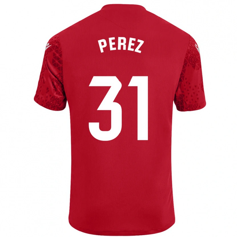 Danxen Heren Ángel Pérez #31 Rood Wit Keepersshirt 2025/26 T-Shirt