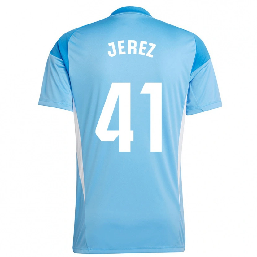 Danxen Heren Adrián Jerez #41 Hemelsblauw Wit Keepersshirt 2025/26 T-Shirt