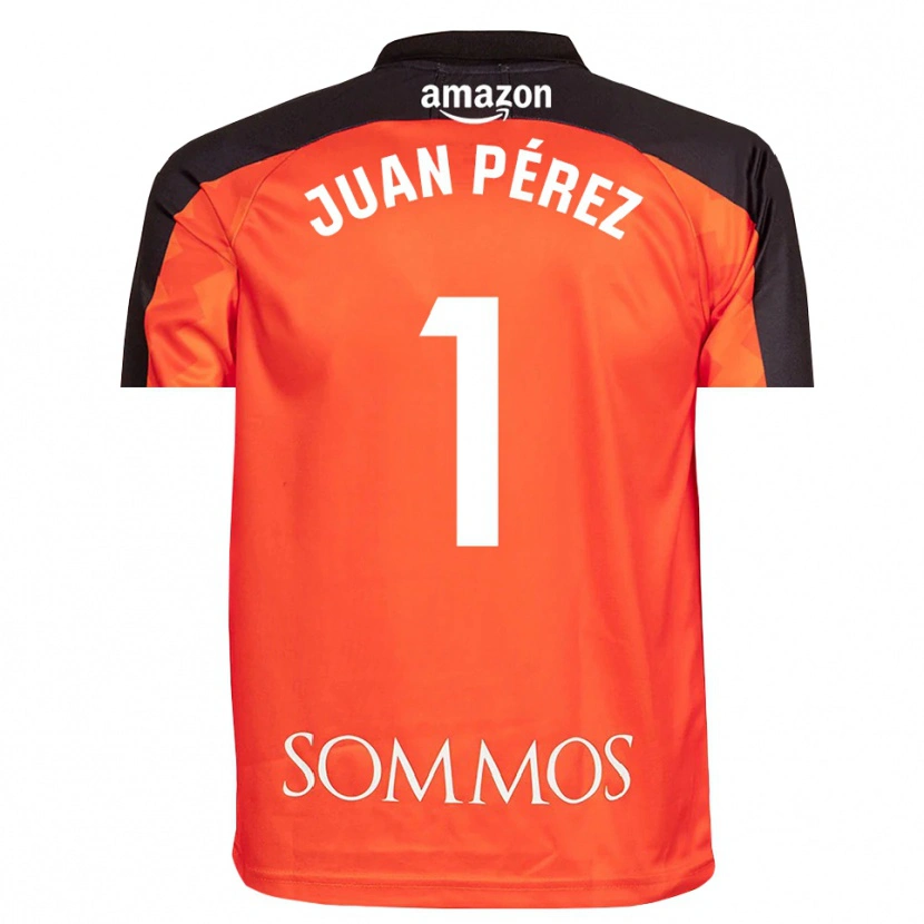 Danxen Heren Juan Pérez #1 Oranje Zwart Keepersshirt 2025/26 T-Shirt