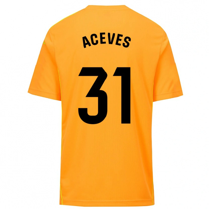 Danxen Heren Álvaro Aceves #31 Oranje Zwart Keepersshirt 2025/26 T-Shirt