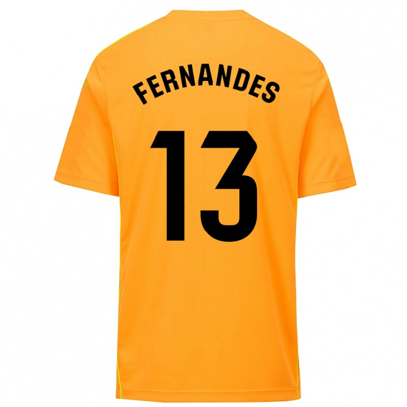 Danxen Heren Guilherme Fernandes #13 Oranje Zwart Keepersshirt 2025/26 T-Shirt