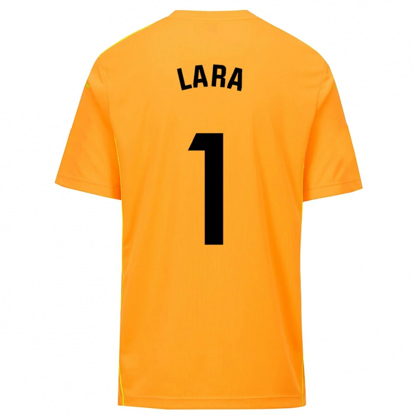 Danxen Heren Lara Lara De Las Heras Coello #1 Oranje Zwart Keepersshirt 2025/26 T-Shirt
