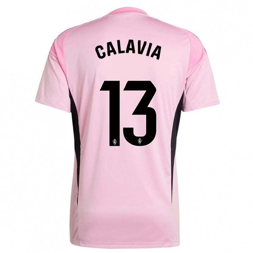 Danxen Heren Carlos Calavia #13 Licht Roze Zwart Keepersshirt 2025/26 T-Shirt