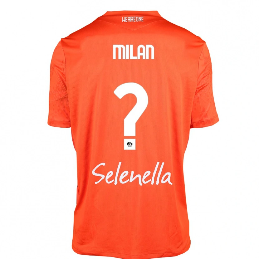 Danxen Heren Riccardo Milan #0 Oranje Zwart Wit Keepersshirt 2025/26 T-Shirt