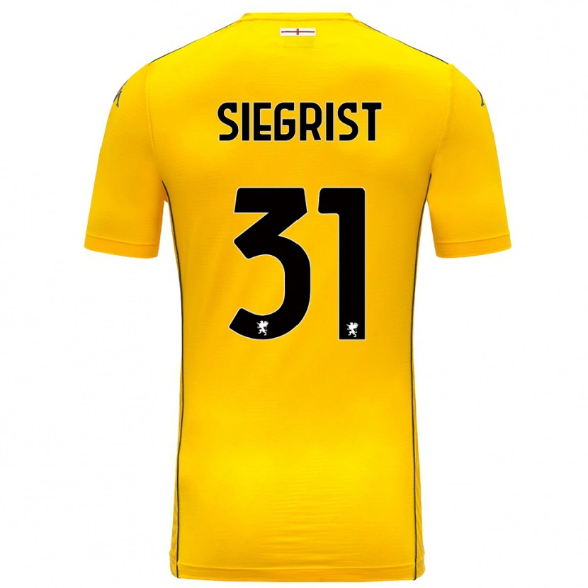 Danxen Heren Benjamin Siegrist #31 Donker Geel Zwart Keepersshirt 2025/26 T-Shirt