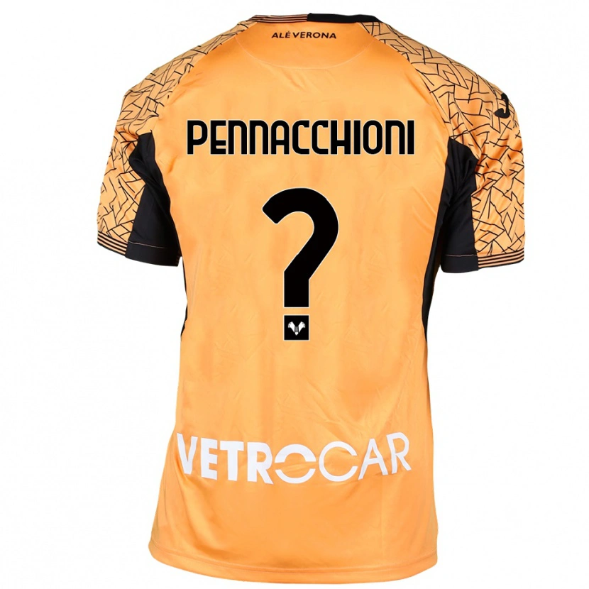 Danxen Heren Jacopo Pennacchioni #0 Oranje Zwart Wit Keepersshirt 2025/26 T-Shirt