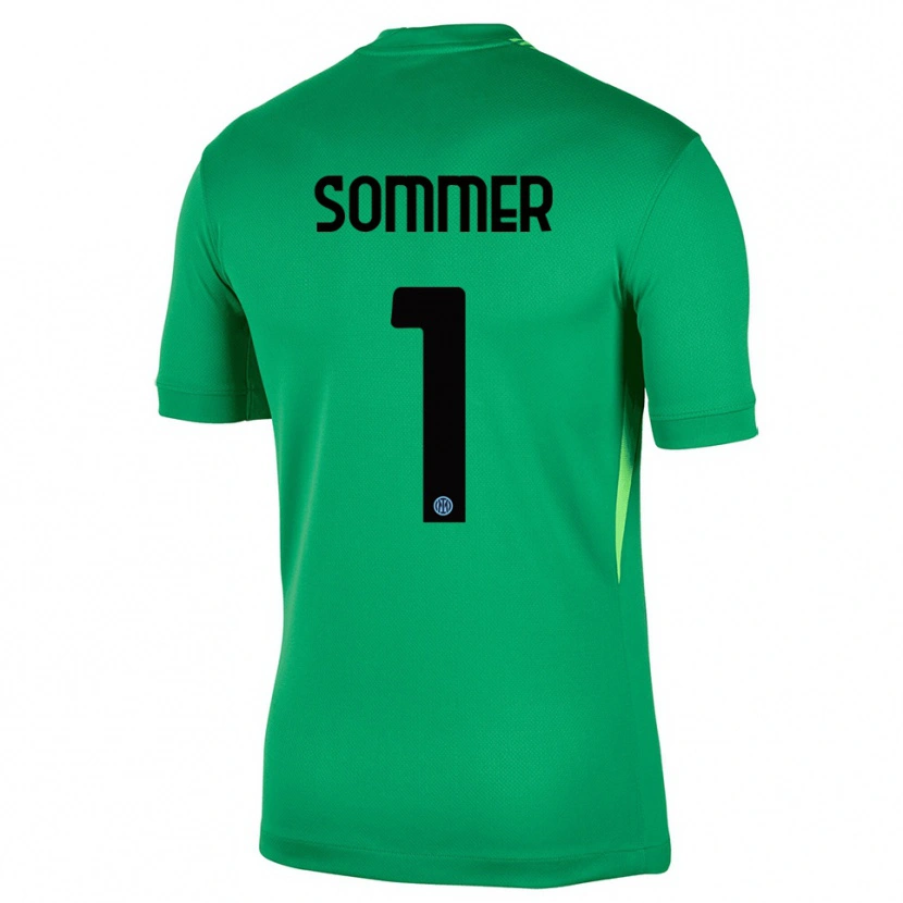 Danxen Heren Yann Sommer #1 Licht Groen Zwart Keepersshirt 2025/26 T-Shirt