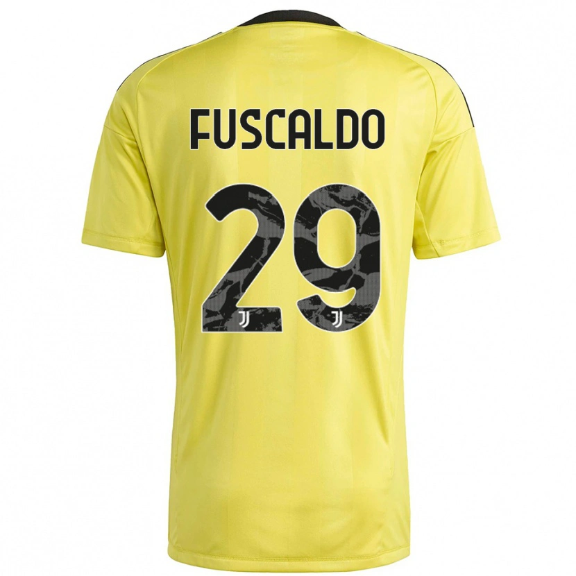 Danxen Heren Matteo Fuscaldo #29 Geel Wit Keepersshirt 2025/26 T-Shirt