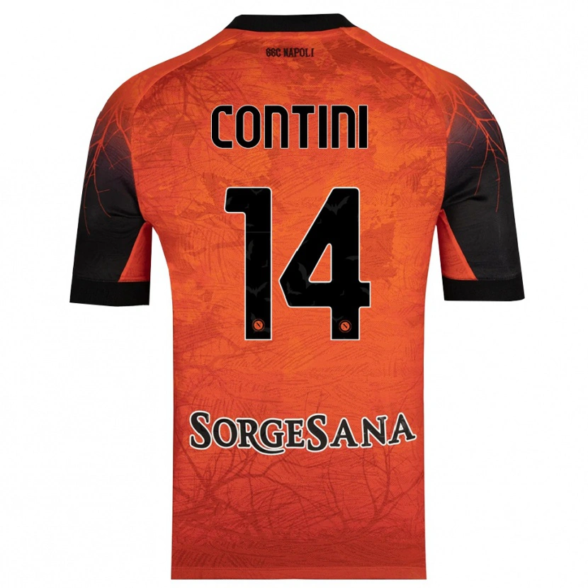 Danxen Heren Nikita Contini #14 Oranje Rood Zwart Keepersshirt 2025/26 T-Shirt