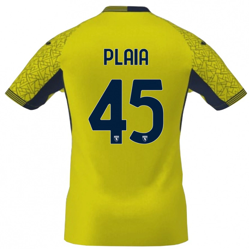Danxen Heren Francesco Plaia #45 Geel Zwart Keepersshirt 2025/26 T-Shirt