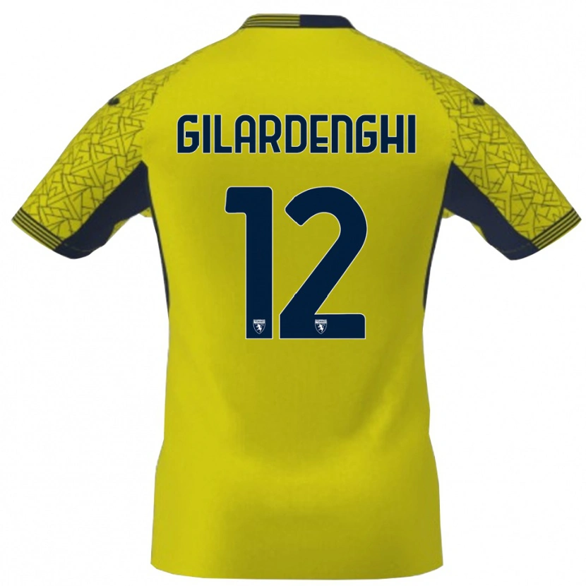 Danxen Heren Riccardo Gilardenghi #12 Geel Zwart Keepersshirt 2025/26 T-Shirt