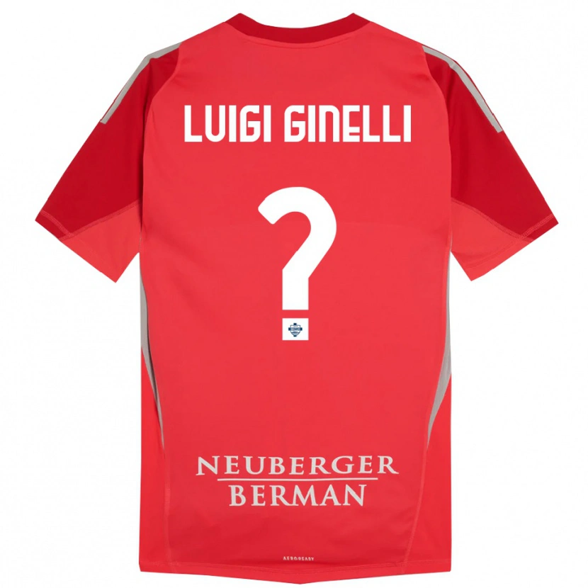 Danxen Heren Lorenzo Luigi Ginelli #0 Rood Grijs Keepersshirt 2025/26 T-Shirt