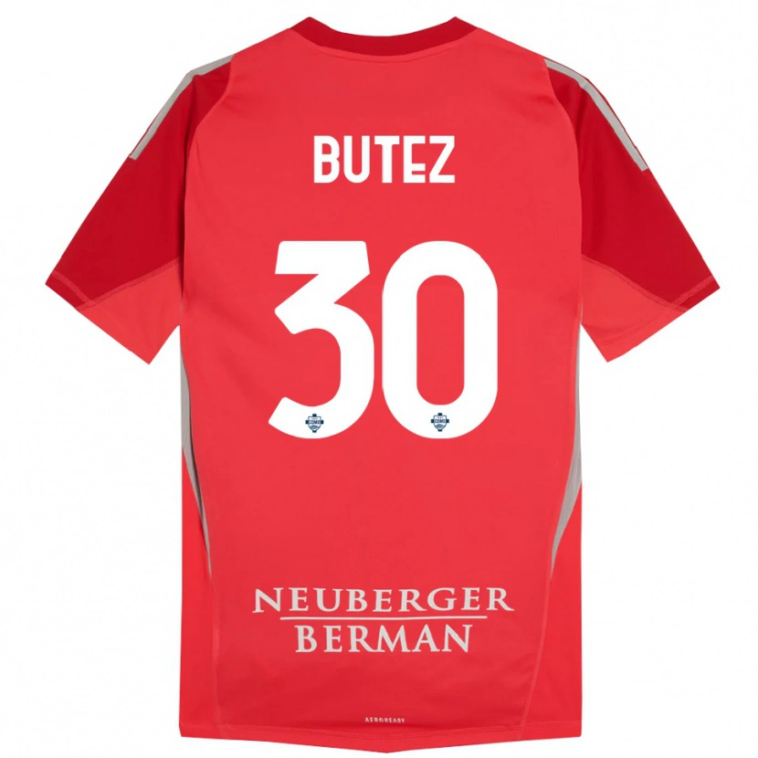 Danxen Heren Jean Butez #30 Rood Grijs Keepersshirt 2025/26 T-Shirt