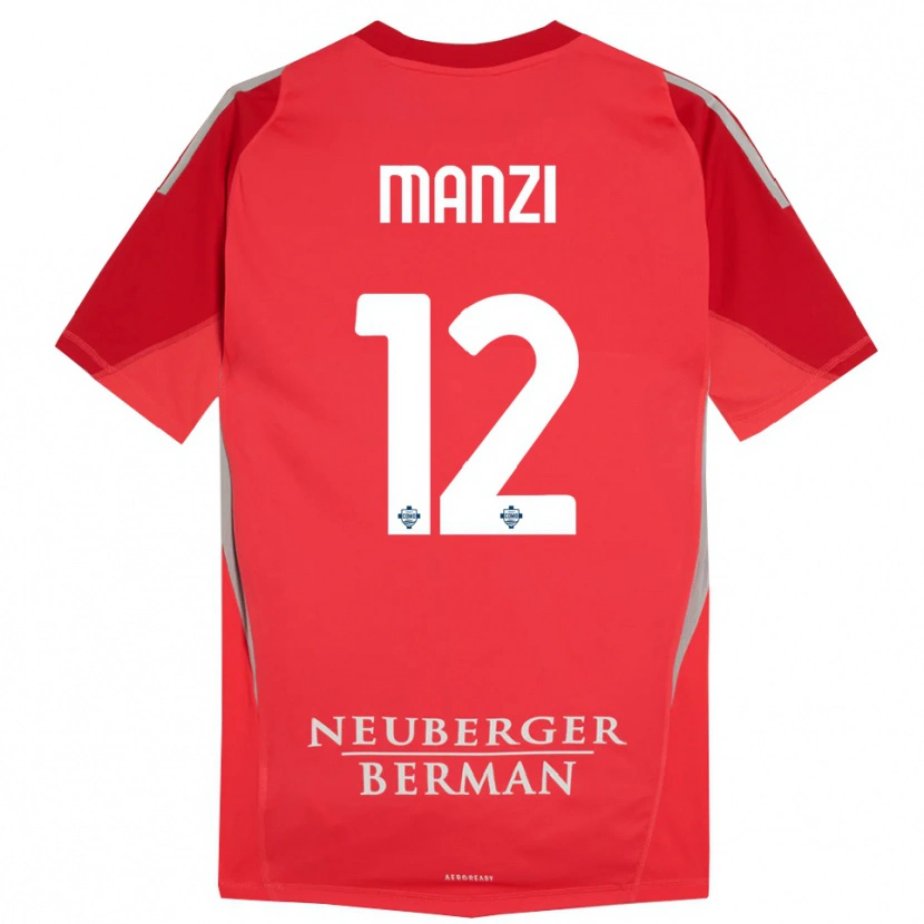 Danxen Heren Federico Manzi #12 Rood Grijs Keepersshirt 2025/26 T-Shirt