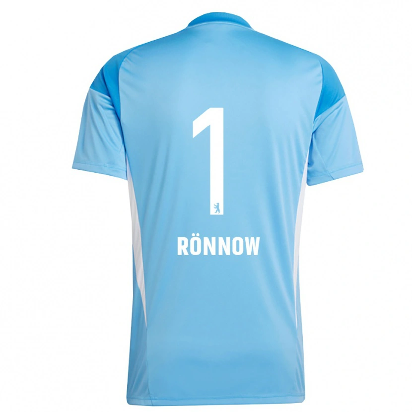 Danxen Heren Frederik Rönnow #1 Blauw Zwart Keepersshirt 2025/26 T-Shirt