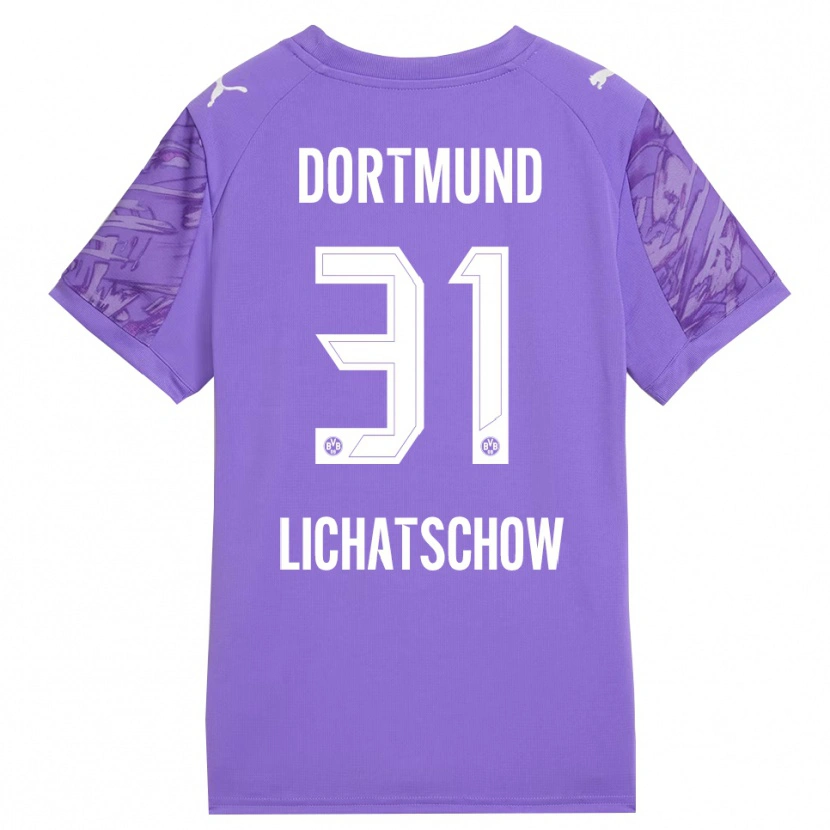 Danxen Heren Deniese Lichatschow #31 Lila Wit Keepersshirt 2025/26 T-Shirt