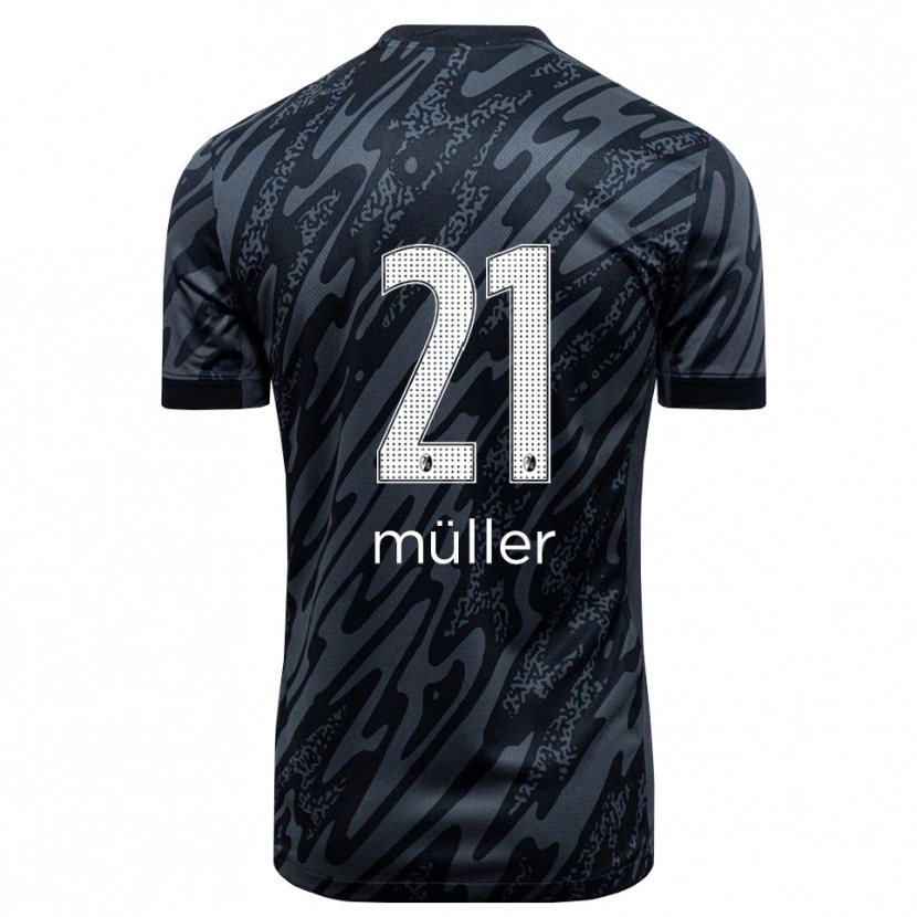 Danxen Heren Florian Müller #21 Zwart Wit Keepersshirt 2025/26 T-Shirt