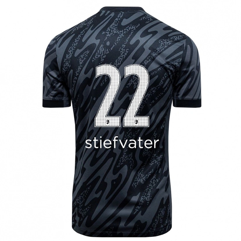 Danxen Heren Max Stiefvater #22 Zwart Wit Keepersshirt 2025/26 T-Shirt