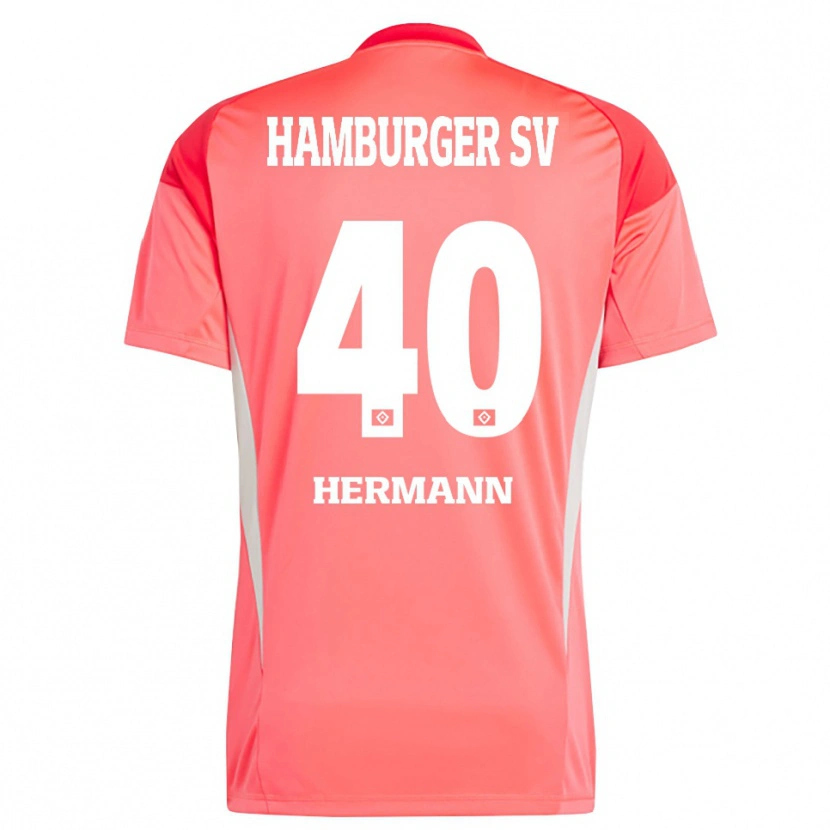 Danxen Heren Hannes Hermann #40 Rood Oranje Keepersshirt 2025/26 T-Shirt