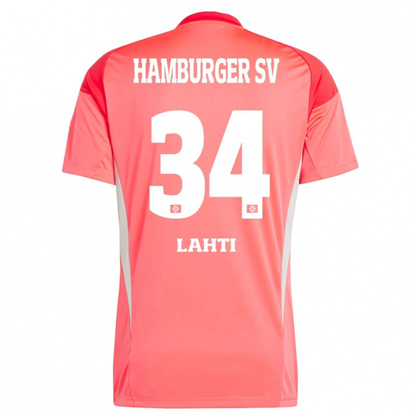 Danxen Heren Elias Lahti #34 Rood Oranje Keepersshirt 2025/26 T-Shirt