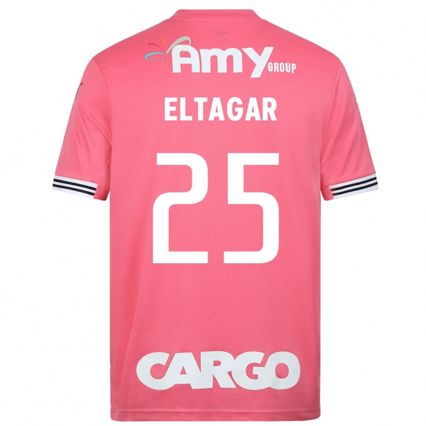 Danxen Heren Barak Eltagar #25 Roze Wit Keepersshirt 2025/26 T-Shirt