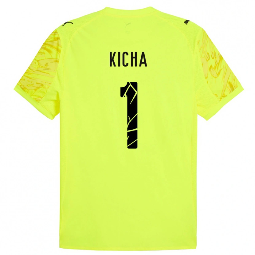 Danxen Heren Tymofiy Kicha #1 Groen Geel Keepersshirt 2025/26 T-Shirt